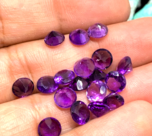 Load image into Gallery viewer, Amethyst Round Cut African Dark Purple Small AAA VS Nice