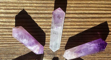 Load image into Gallery viewer, Amethyst Crystal Obelisk Gem Double Terminated Healing Wand
