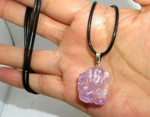 Load image into Gallery viewer, Amethyst Crystal Necklace Pendant Rough Facet Brazilian 35mm Raw