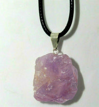 Load image into Gallery viewer, Amethyst Crystal Necklace Pendant Rough Facet Brazilian 35mm Raw