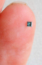 Charger l'image dans la galerie, Diamant bleu taille princesse indien vif de 3 mm de taille micro (3 mm x 3 mm)
