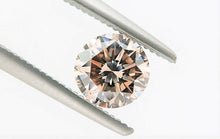 Load image into Gallery viewer, Champagne Colored Diamond Round Cut African 2mm Micro Sized