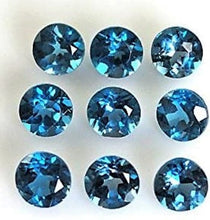 Load image into Gallery viewer, London Blue Topaz Round Cut Natural Calibrated Brazilian