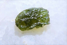 Load image into Gallery viewer, Moldavite Tektite Fragment Meteorite Green Impact Rock 1/2g Genuine Czech Republic