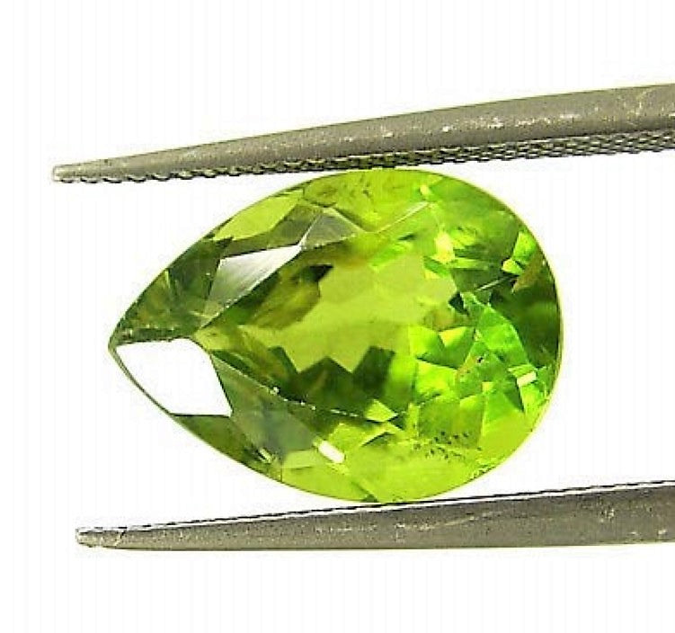 Loose Pear-Shaped Natural Peridot Gemstone - Green Birthstone, All Sizes Available