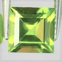 Load image into Gallery viewer, Peridot Princess Cut Pakistani Gem Square