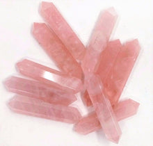 Lade das Bild in den Galerie-Viewer, Rose Quartz Pink Crystal Obelisk Gem Double Terminated Wand