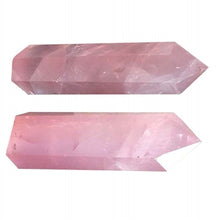 Cargar imagen en el visor de la galería, Varita terminada única con gema de obelisco de cristal rosa de cuarzo rosa