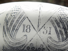 Lade das Bild in den Galerie-Viewer, Sperm Whale Tooth Replica Scrimshaw 7 Inches Long The Comet Resin Model