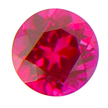 Cargar imagen en el visor de la galería, Ruby Lab Grown Round Cut Man Made Calibrated Synthetic Thailand AAA IF
