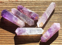 Load image into Gallery viewer, Amethyst Crystal Obelisk Gem Double Terminated Healing Wand
