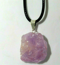 Load image into Gallery viewer, Amethyst Crystal Necklace Pendant Rough Facet Brazilian 35mm Raw

