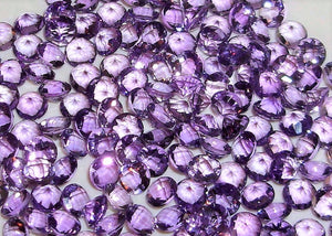 Amethyst Round Cut Brazilian Violet Purple Small AA VS Nice