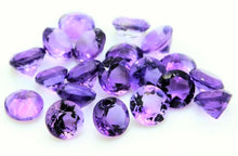 Load image into Gallery viewer, Amethyst Round Cut Brazilian Violet Purple Small AA VS Nice
