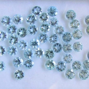 Aquamarine Round Cut Brazilian Small Gems