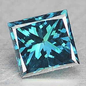 Blue Diamond Princess Cut Vivid Indian 3mm Micro Sized (3mm x 3mm)