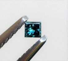 Cargar imagen en el visor de la galería, Blue Diamond Princess Cut Vivid Indian 3mm Micro Sized (3mm x 3mm)
