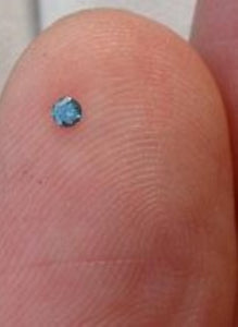 Blue Diamond Round Cut Indian 3mm Mini Sized