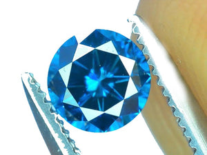 Diamant bleu taille ronde indien 3 mm taille mini
