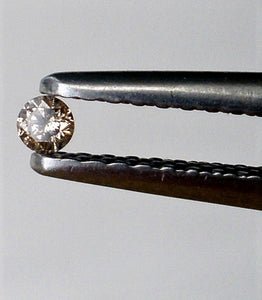 Champagne Colored Diamond Round Cut 3mm Mini Sized