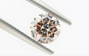 Diamant de couleur champagne taille ronde 3 mm taille mini