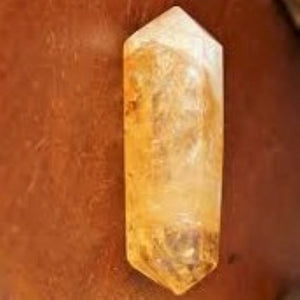 Citrine Crystal Obelisk Gem Double Terminated Healing Wand