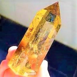 Citrine Crystal Obelisk Gem Single Terminated Healing Wand