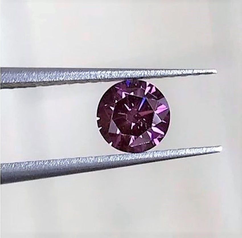 Dark Purple Diamond Round Cut Canadian 2mm Micro Sized
