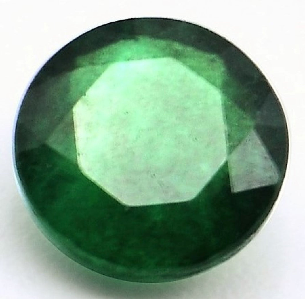 Emerald Round Cut 11mm Cloudy Pakistan Swat Gem 5 Carat Stone