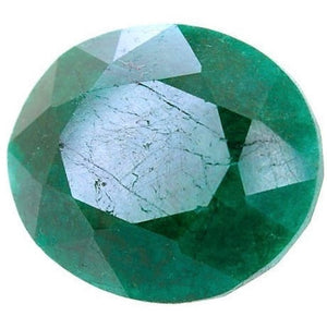 Emerald Round Cut 11mm Cloudy Pakistan Swat Gem 5 Carat Stone