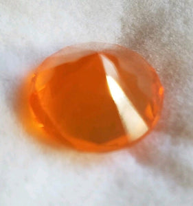 Fire Opal Round Cut Orange Brazilian 8mm