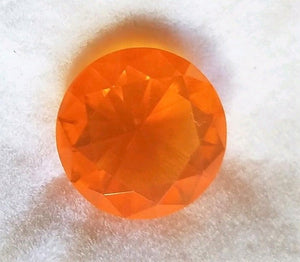 Fire Opal Round Cut Orange Mexican 4mm