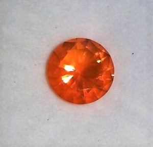 Ópalo De Fuego Corte Redondo Naranja Mexicano 6mm