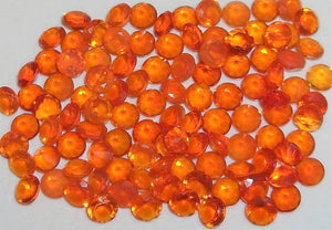 Fire Opal Round Cut Orange Mexican 5mm