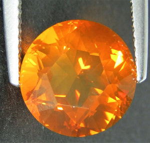 Fire Opal Round Cut Orange Brazilian 7mm