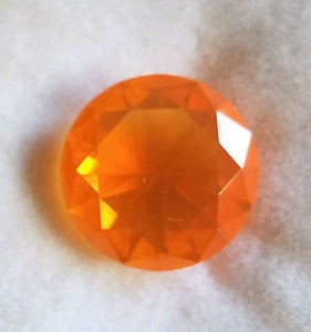 Fire Opal Round Cut Orange Brazilian 8mm