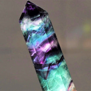 Fluorite Crystal Obelisk Gem Single Terminated Healing Wand