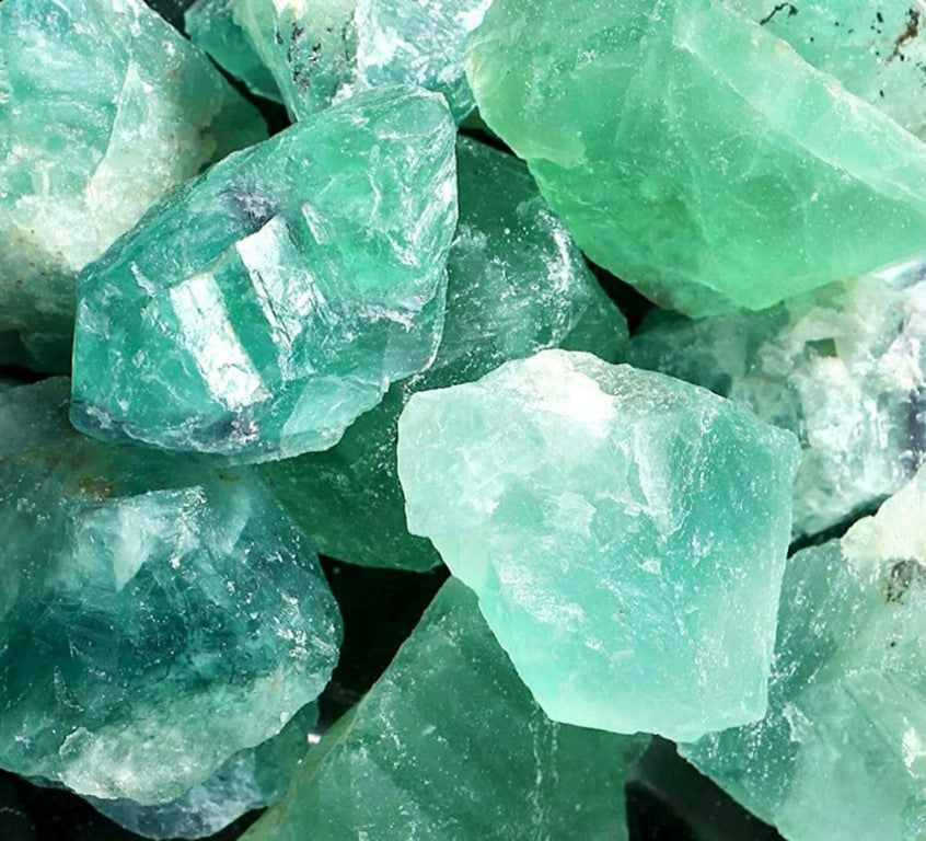 Green Fluorite Crystal Rough Large Rock Brazilian 2 Inches Raw