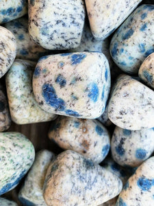 Afghanite K2 Mountain Tumbled Stone Blue & White