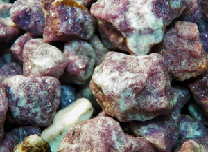 Lepidolite Rough Cut Purple Brazil Natural 2000 Carats Bulk Lot