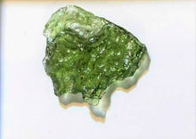 Load image into Gallery viewer, Moldavite Tektite Fragment Meteorite Green Impact Rock 4g Genuine Czech Republic
