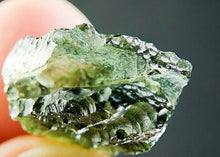 Load image into Gallery viewer, Moldavite Tektite Fragment Meteorite Green Impact Rock 2g Genuine Czech Republic
