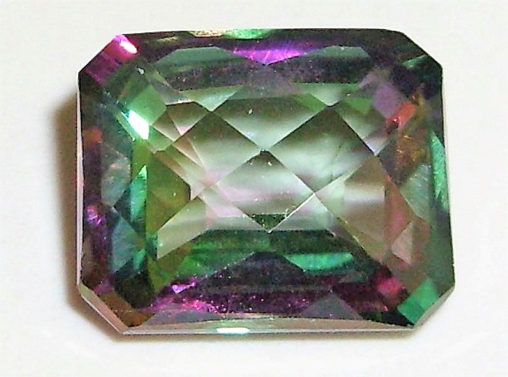 Mystic Topaz Emerald Cut Rainbow Brazilian 8x6mm 2 Carat