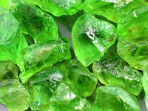 Arizona Peridot Rough Facet 25 Carat Lime Green Small Stones Bulk Lot