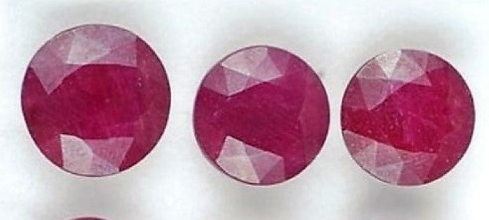 Ruby Cloudy Ruby Round Cut 9mm 3 Carat Cloudy Pakistan Hunza Gem – rocksolidfossils