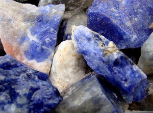 Sodalite Rough Facet Blue Canada Natural 2000 Carats Bulk Lot