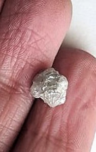 White Diamond Rough Facet Canadian 3/4 carat 4mm Raw