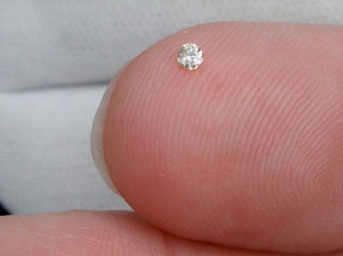 White Diamond Round Cut African 2mm Micro Sized VS2