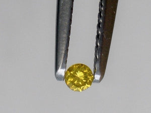 Yellow Diamond Round Cut African 2mm Micro Sized