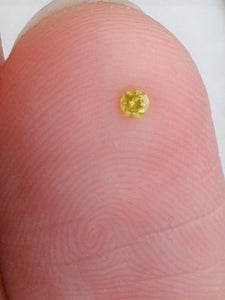 Yellow Diamond Round Cut African 2mm Micro Sized